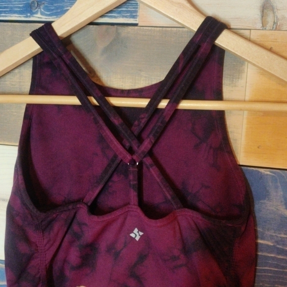 Nux S raspberry/black athletic tank tie dye. - Picture 4 of 6